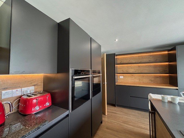 Kitchen rewire with integrated LED feature lighting